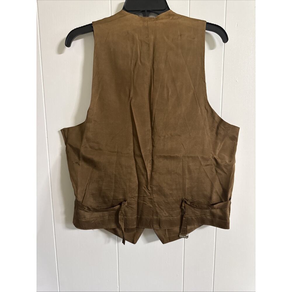 Vintage Panatela Levi's Brown Button Vest One Size Fits Most Steampunk Country - Picture 9 of 16